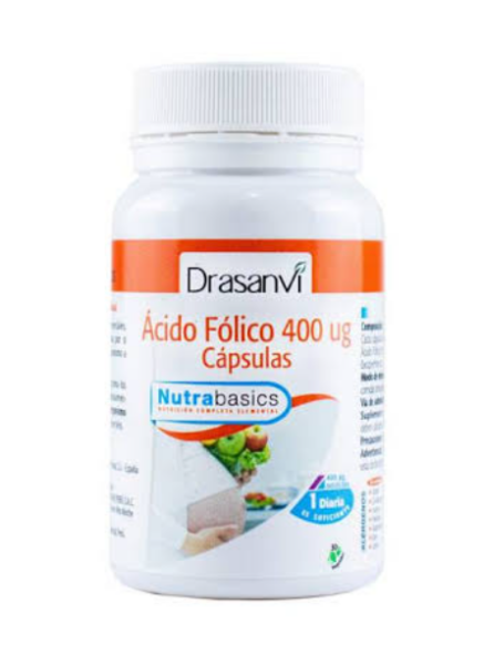 Ácido Fólico 0.4 mg  x 30 Cápsulas  Drasanvi