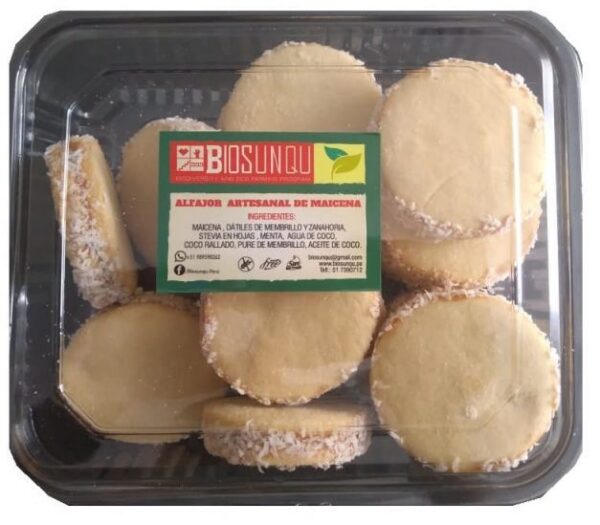 Alfajor Artesanal de Maicena Caja Biosunqu