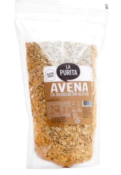 Avena en hojuelas sin gluten x 800g La Purita
