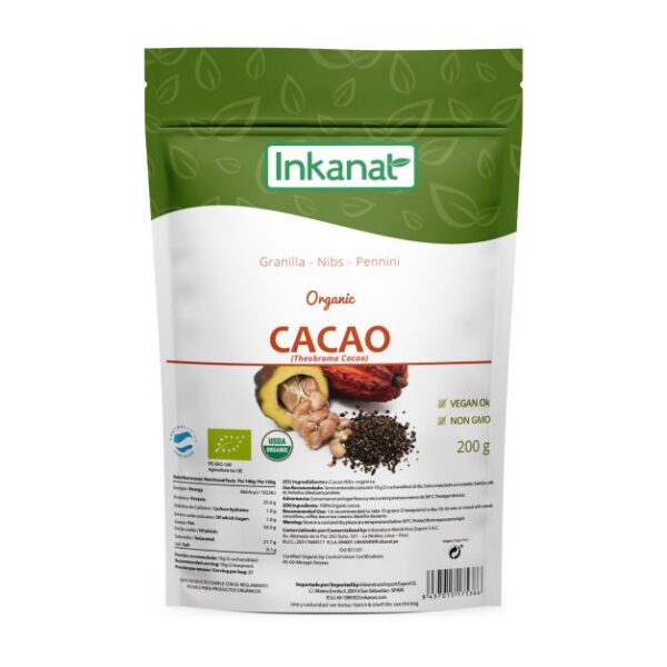 Cacao Amazónico en Nibs x 200 g Inkanat