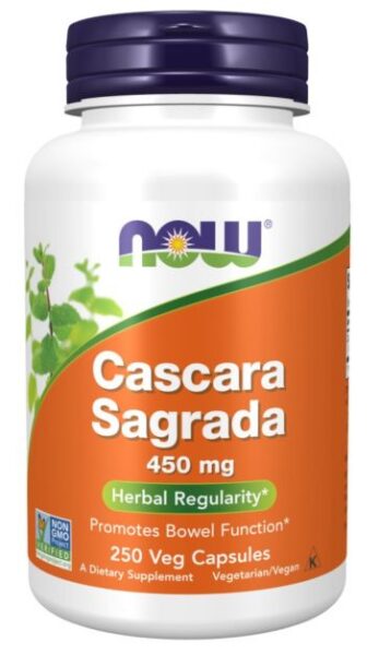 Cascara Sagrada 450 mg x 250 Capsulas Now