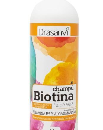 Champú Biotina y Aloe Vera - Cabello Seco y Apagado 1 L Drasanvi