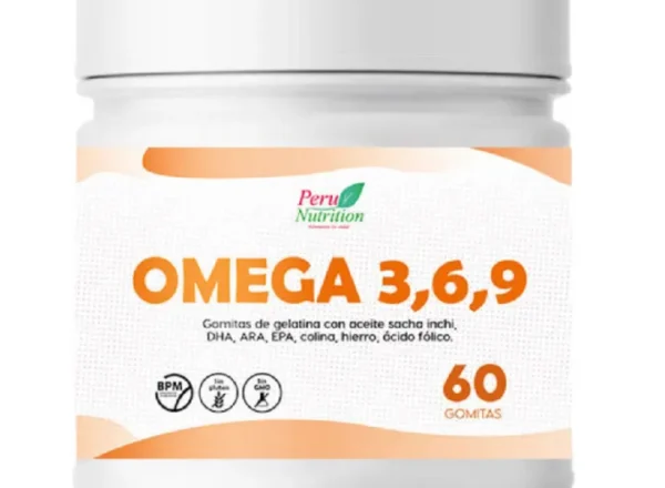 Omega 3 6 y 9  100 mg x 60 Gomitas Peru Nutrition